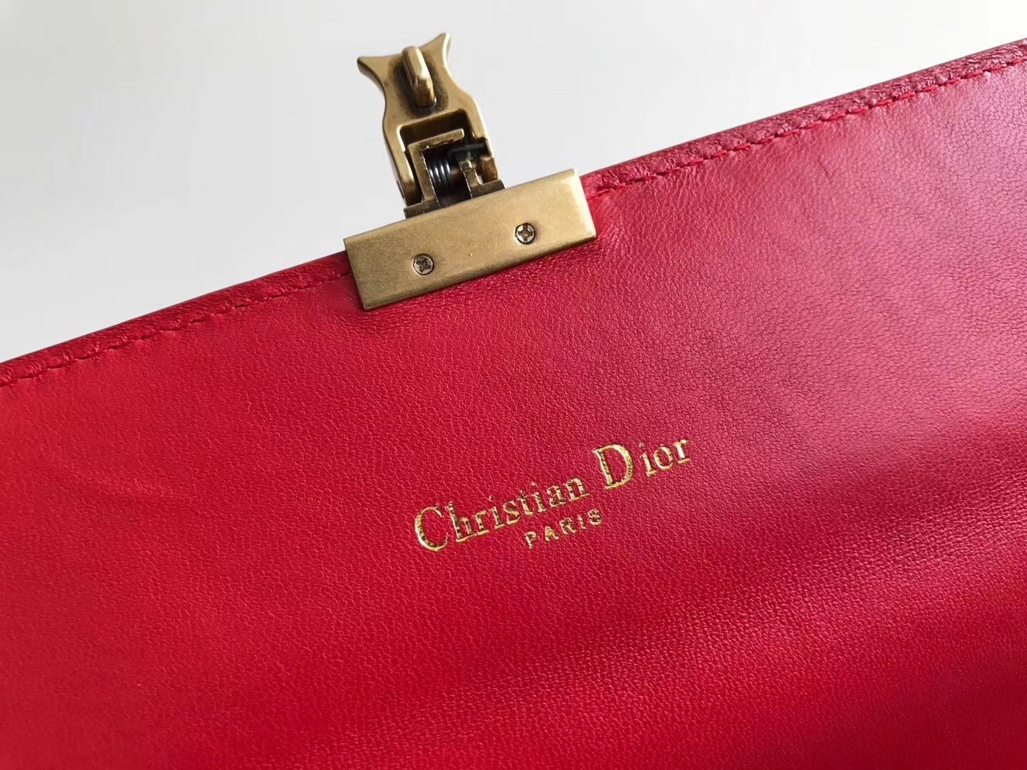 Dior DiorAddict Continental Wallet In Red Lambskin 586