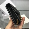 Dior Mini Saddle Tri-Fold Wallet In Black Calfskin 710