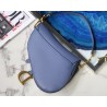 Dior Saddle Bag In Denim Blue Grained Calfskin 521