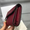 Dior Mini Saddle Tri-Fold Wallet In Scarlet Red Calfskin 250