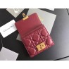 Dior French DiorAddict Wallet In Bordeaux Lambskin 310