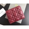 Dior French DiorAddict Wallet In Bordeaux Lambskin 310