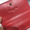 Dior Mini Lady Dior Wallet In Red Patent Leather 824