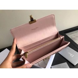 Dior DiorAddict Continental Wallet In Pink Lambskin 877