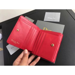 Dior French DiorAddict Wallet In Red Lambskin 147