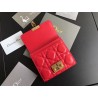 Dior French DiorAddict Wallet In Red Lambskin 147