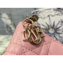 Dior Lady Dior Voyageur Small Coin Purse in Pink Lambskin 173