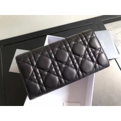 Dior DiorAddict Continental Wallet In Black Lambskin 199