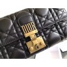 Dior DiorAddict Continental Wallet In Black Lambskin 199