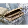 Dior Lady Dior Voyageur Small Coin Purse in Sand Lambskin 521