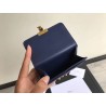 Dior French DiorAddict Wallet In Navy Blue Lambskin 795