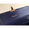 Dior DiorAddict Continental Wallet In Navy Blue Lambskin 409