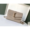 Saint Laurent WOC Sulpice Chain Wallet In Beige Calfskin 616