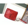 Saint Laurent WOC Niki Chain Wallet In Red Crinkled Leather 725