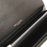 Saint Laurent Large Monogram Flap Wallet In Noir Grained Leather 189