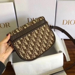 Dior Medium Bobby Bag In Brown Dior Oblique Canvas 958