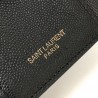 Saint Laurent Compact Tri Fold Wallet In Black Leather 713