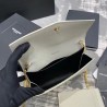 Saint Laurent WOC Uptown Chain Wallet In White Leather 707