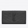 Saint Laurent Niki Large Wallet In Storm Crinkled Vintage Leather 774