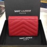 Saint Laurent Small Envelope Wallet In Red Leather 243