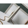 Saint Laurent WOC Cassandra Chain Wallet In White Leather 403