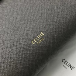 Celine Belt Nano Bag In Grey Grained Calfskin 043