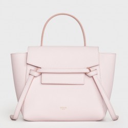 Celine Belt Nano Bag In Pale Pink Grained Calfskin 534