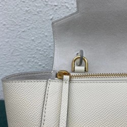Celine Belt Nano Bag In White Grained Calfskin 567