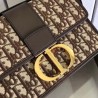 Dior 30 Montaigne Bag In Brown Oblique Jacquard Canvas 101