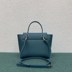 Celine Belt Nano Bag In Prussian Blue Grained Calfskin 356