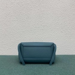 Celine Belt Nano Bag In Prussian Blue Grained Calfskin 356