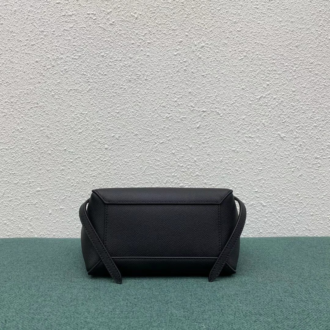 Celine Belt Nano Bag In Black Grained Calfskin 294