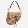 Dior Saddle Bag In Brown Dior Oblique Jacquard 142