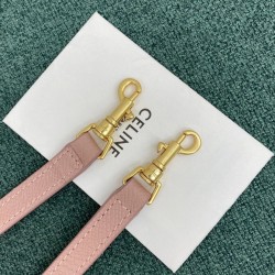 Celine Belt Nano Bag In Vintage Pink Grained Calfskin 094