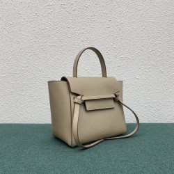 Celine Belt Nano Bag In Light Beige Grained Calfskin 036