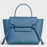 Celine Belt Nano Bag In Slate Blue Grained Calfskin 669