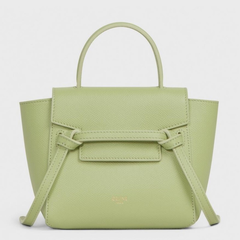 Celine Belt Nano Bag In Sage Grained Calfskin 533