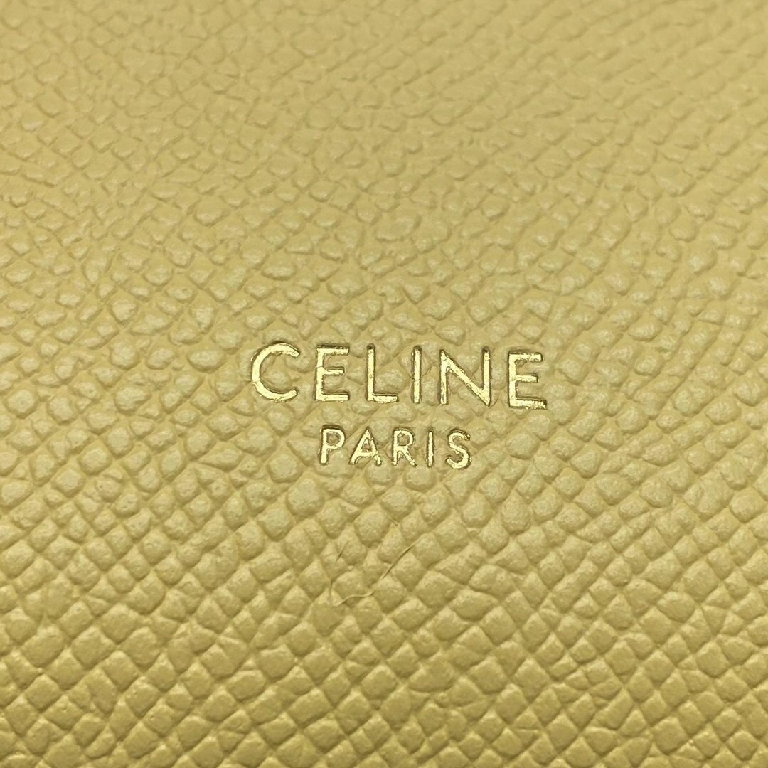 Celine Belt Nano Bag In Yellow Grained Calfskin 976