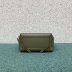 Celine Belt Nano Bag In Army Green Grained Calfskin 007