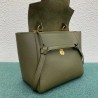 Celine Belt Nano Bag In Army Green Grained Calfskin 007