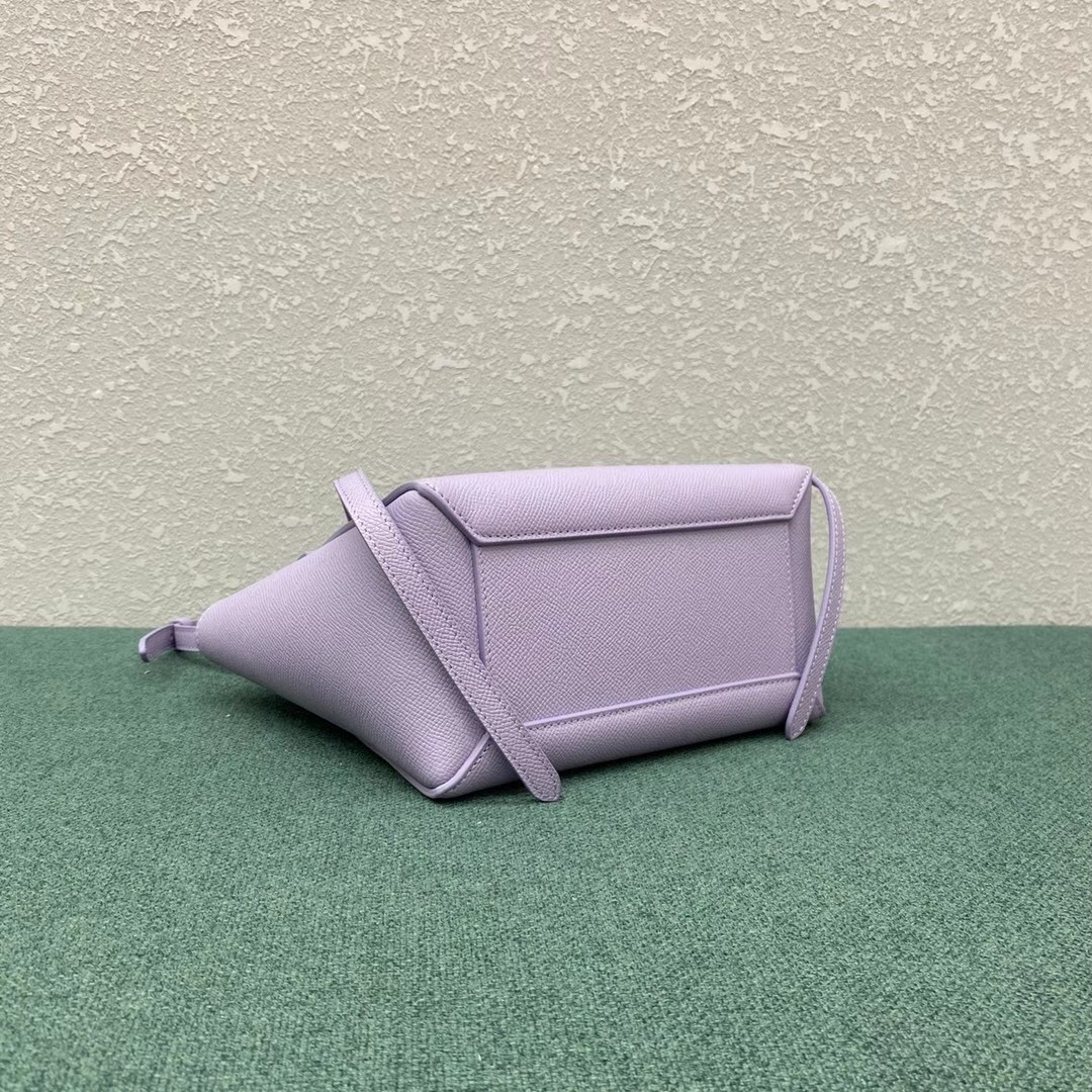 Celine Belt Nano Bag In Lilas Grained Calfskin 704