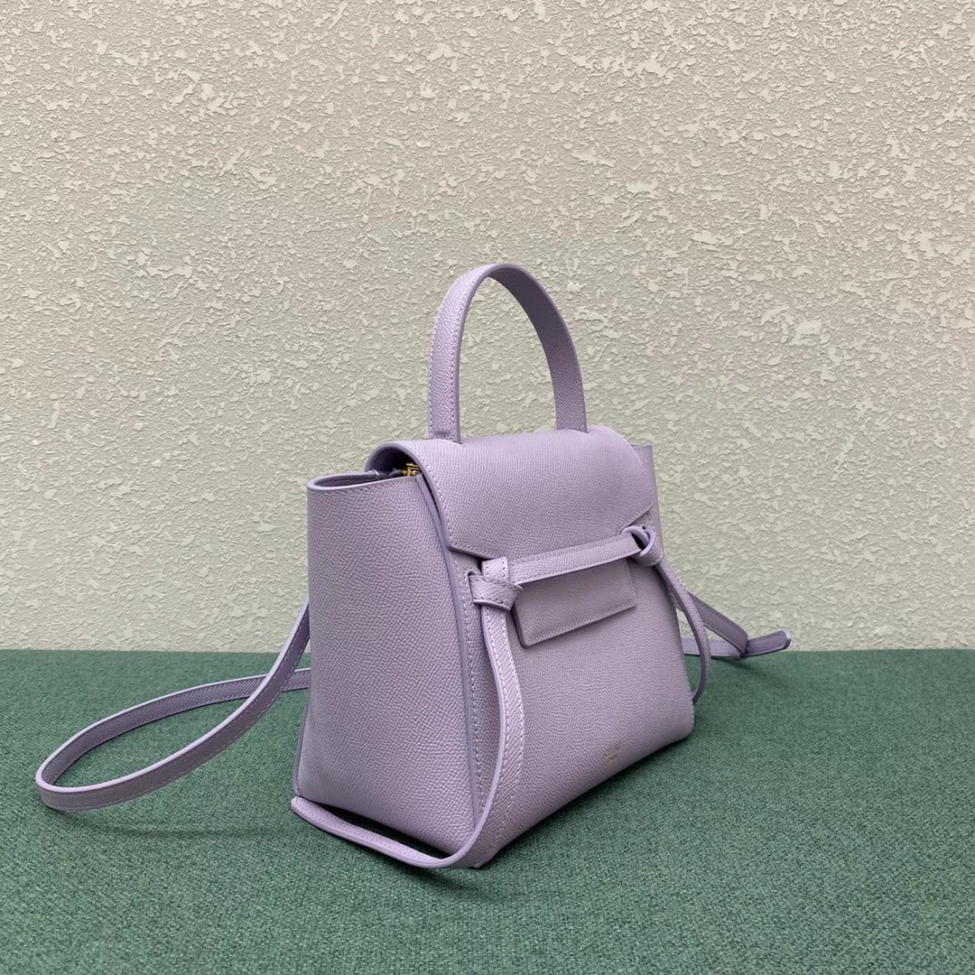 Celine Belt Nano Bag In Lilas Grained Calfskin 704