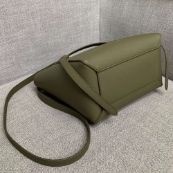 Celine Micro Belt Bag In Army Green Grained Calfskin 602