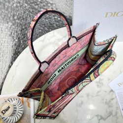 Dior Book Tote Bag In Multicolor Lights Embroidery 209