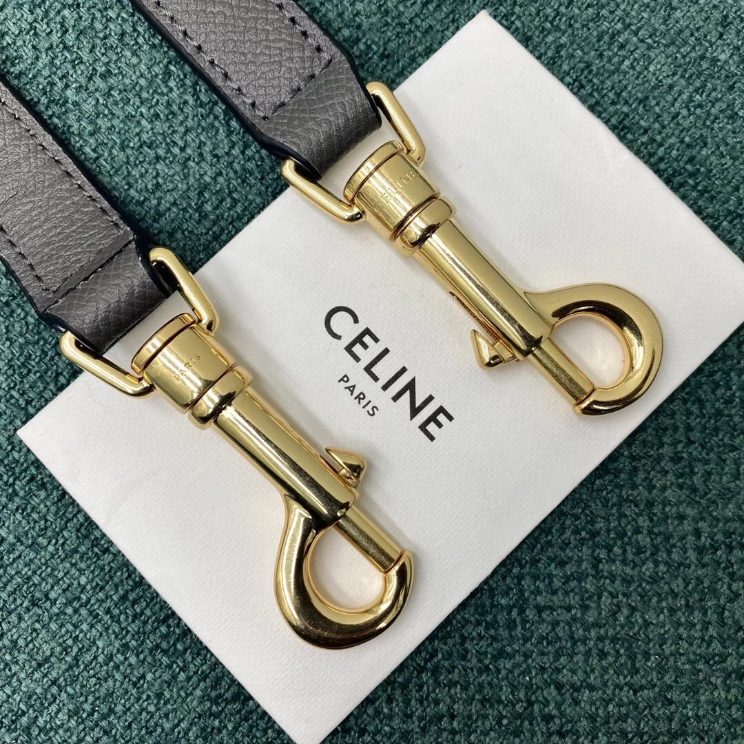 Celine Micro Belt Bag In Grey Grained Calfskin 662