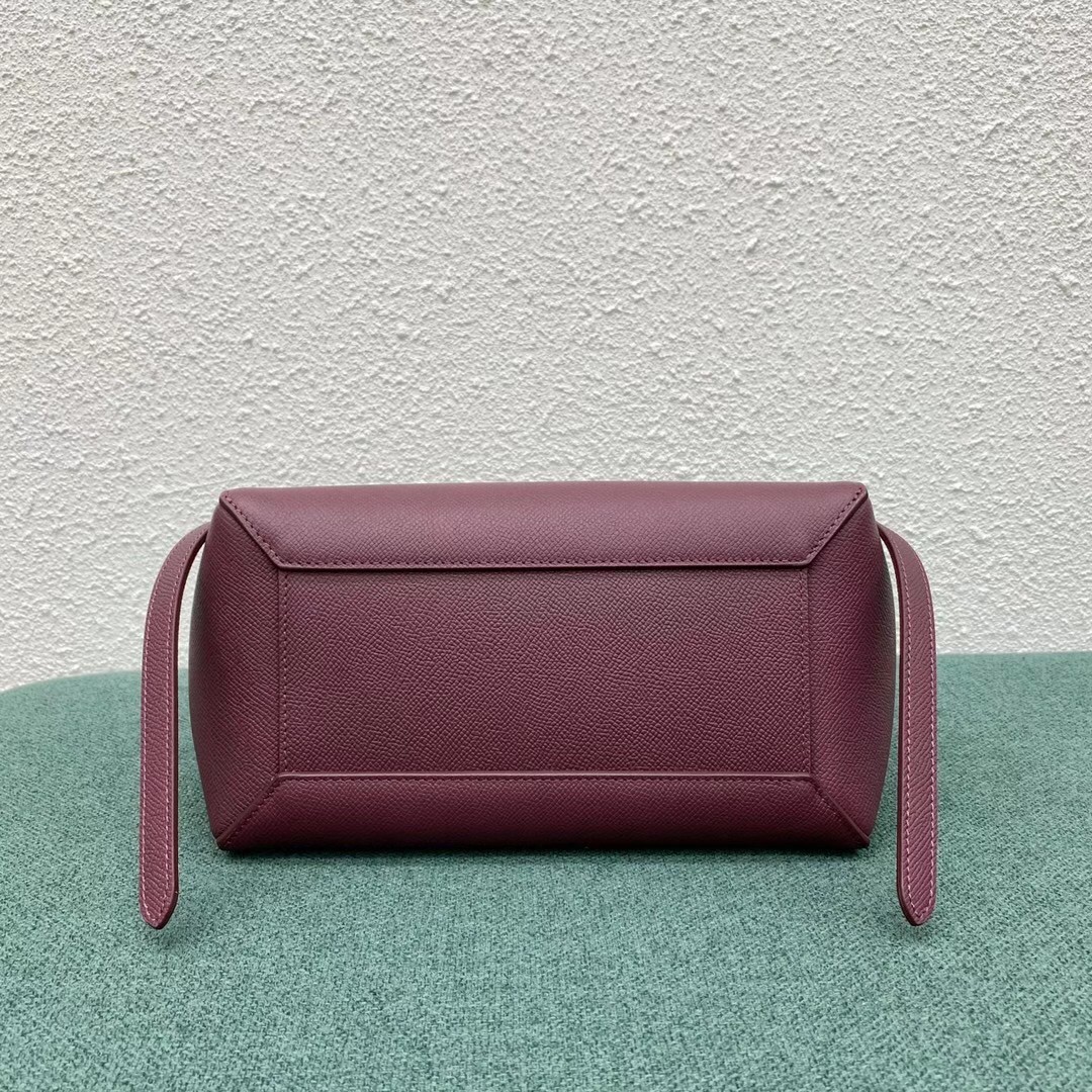 Celine Micro Belt Bag In Bordeaux Grained Calfskin 727