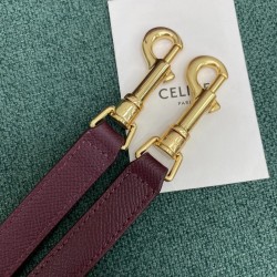 Celine Micro Belt Bag In Bordeaux Grained Calfskin 727