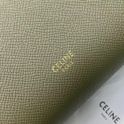 Celine Micro Belt Bag In Dark Olive Grained Calfskin 758