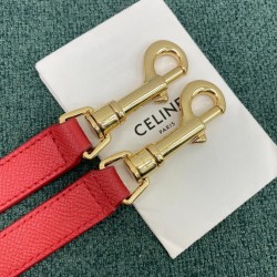 Celine Micro Belt Bag In Red Grained Calfskin 680