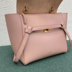 Celine Micro Belt Bag In Vintage Pink Grained Calfskin 568